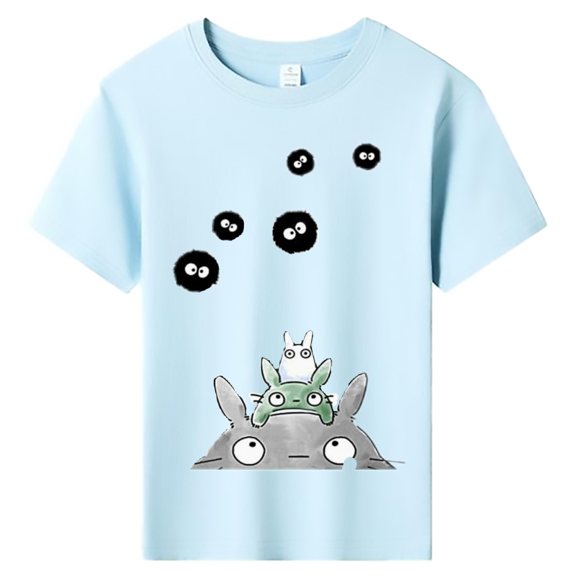（画像用） となりのトトロ 草壁メイ 草壁サツキ My Neighbor Totoro Satsuki Kusakabe Mei Kusakabe 綿100％キッズTシャツ（フロントプリント）